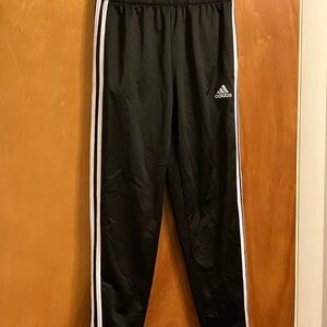 Adidas Black Joggers with White Accents
